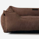 Chester & Lee | Fancy Corduroy Sleeper Dog Bed Brown