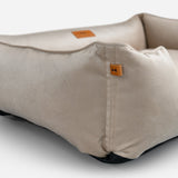Chester & Lee | Classic Velvet Sleeper Dog Bed Beige