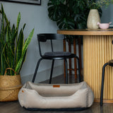 Chester & Lee | Classic Velvet Sleeper Dog Bed Beige