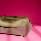 Chester & Lee | Fancy Corduroy Sleeper Dog Bed Brown