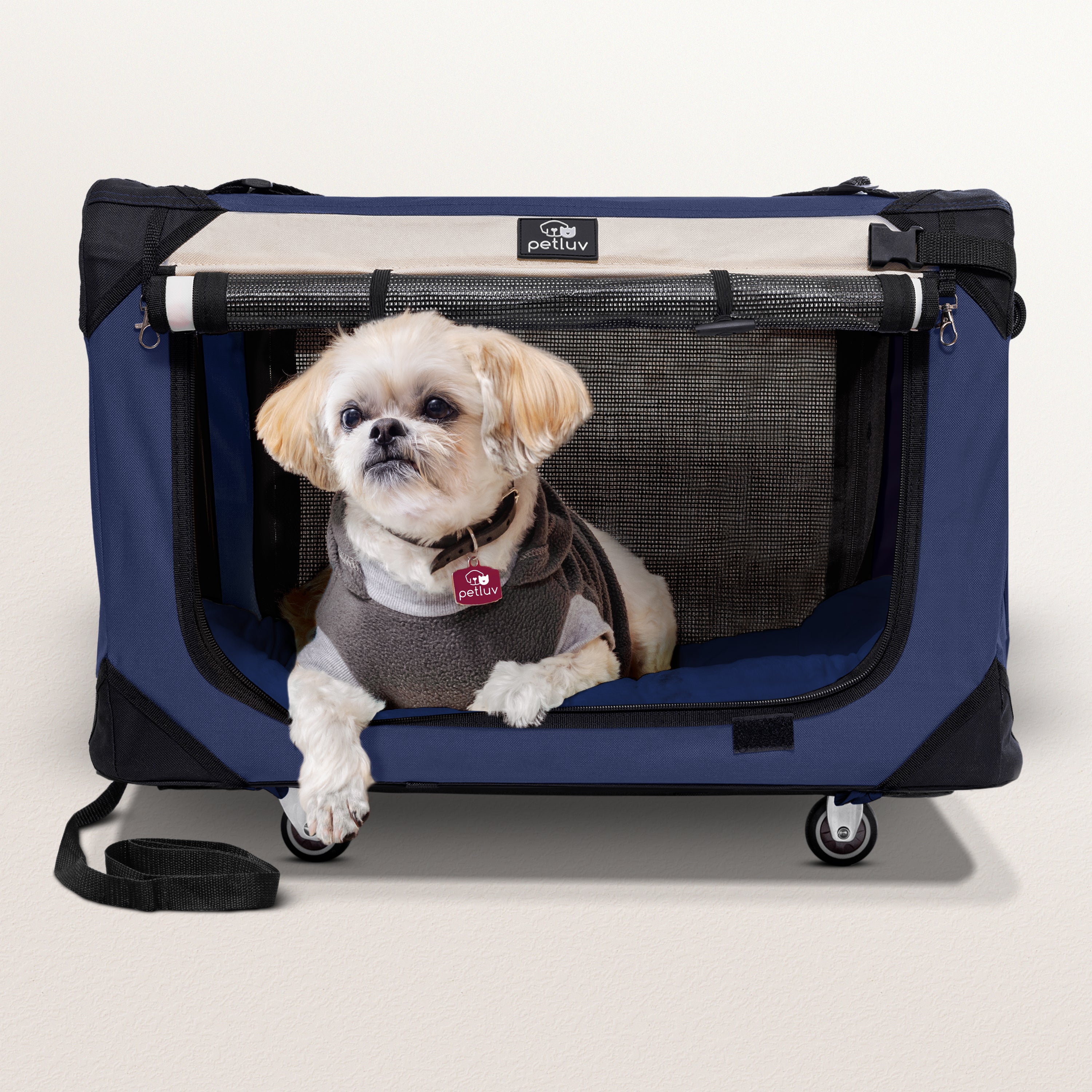 PetLuv Pull-Along Rolling Cat & Dog Carrier & Travel Crate