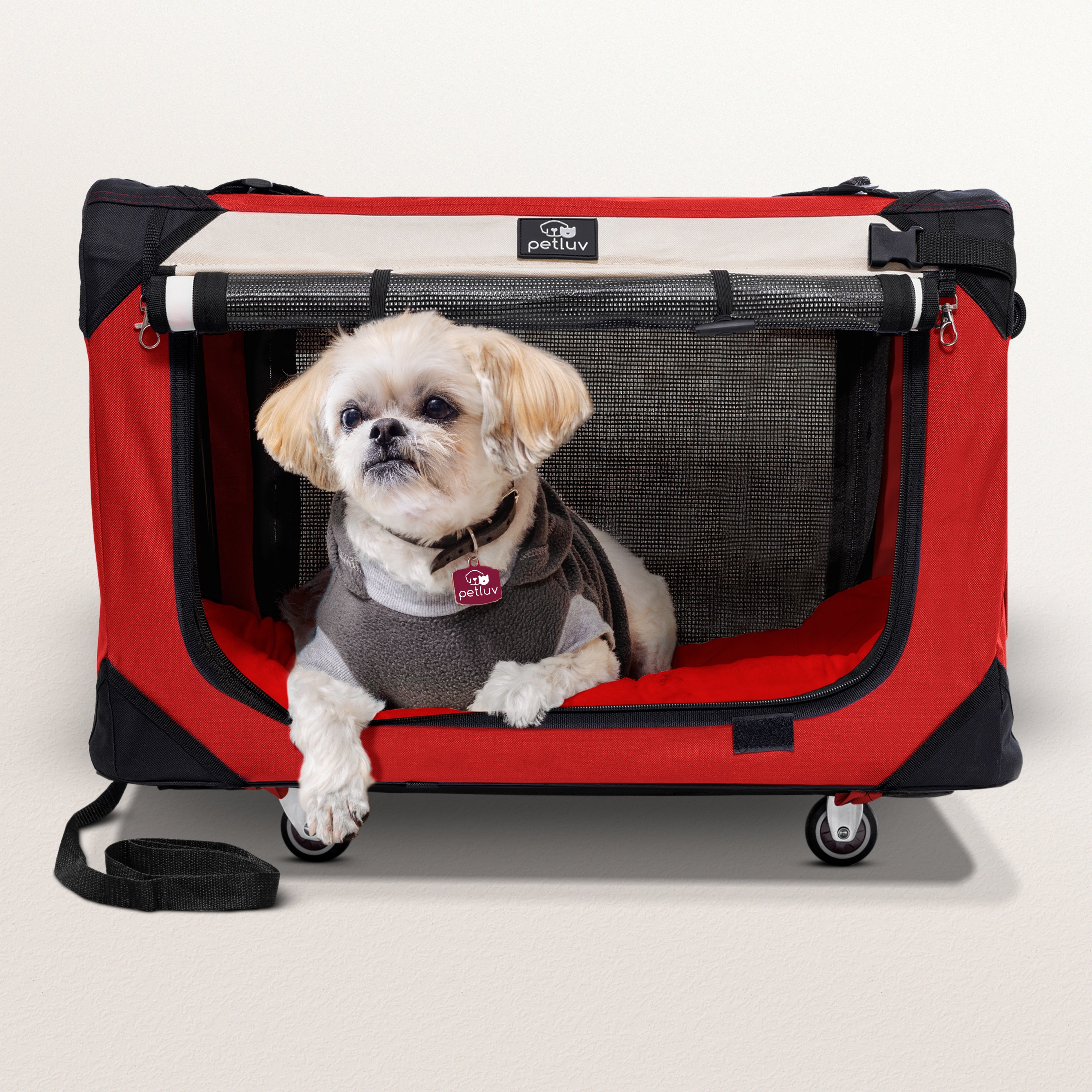 PetLuv Pull-Along Rolling Cat & Dog Carrier & Travel Crate