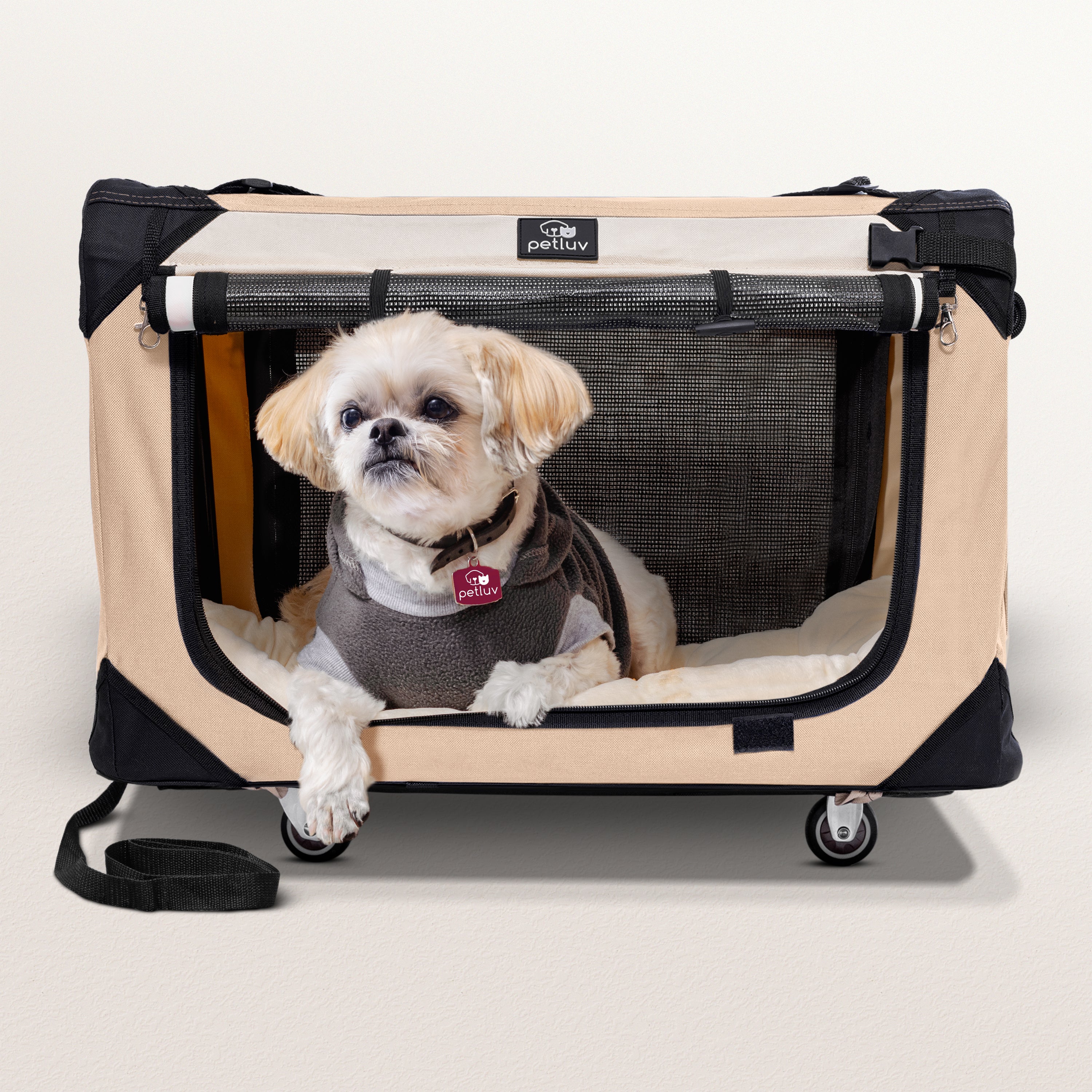 PetLuv Pull-Along Rolling Cat & Dog Carrier & Travel Crate
