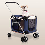 PetLuv 3-in-1 Cat and Dog Stroller, Detachable Pet Carrier, and Travel Crate