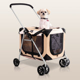 PetLuv 3-in-1 Cat and Dog Stroller, Detachable Pet Carrier, and Travel Crate