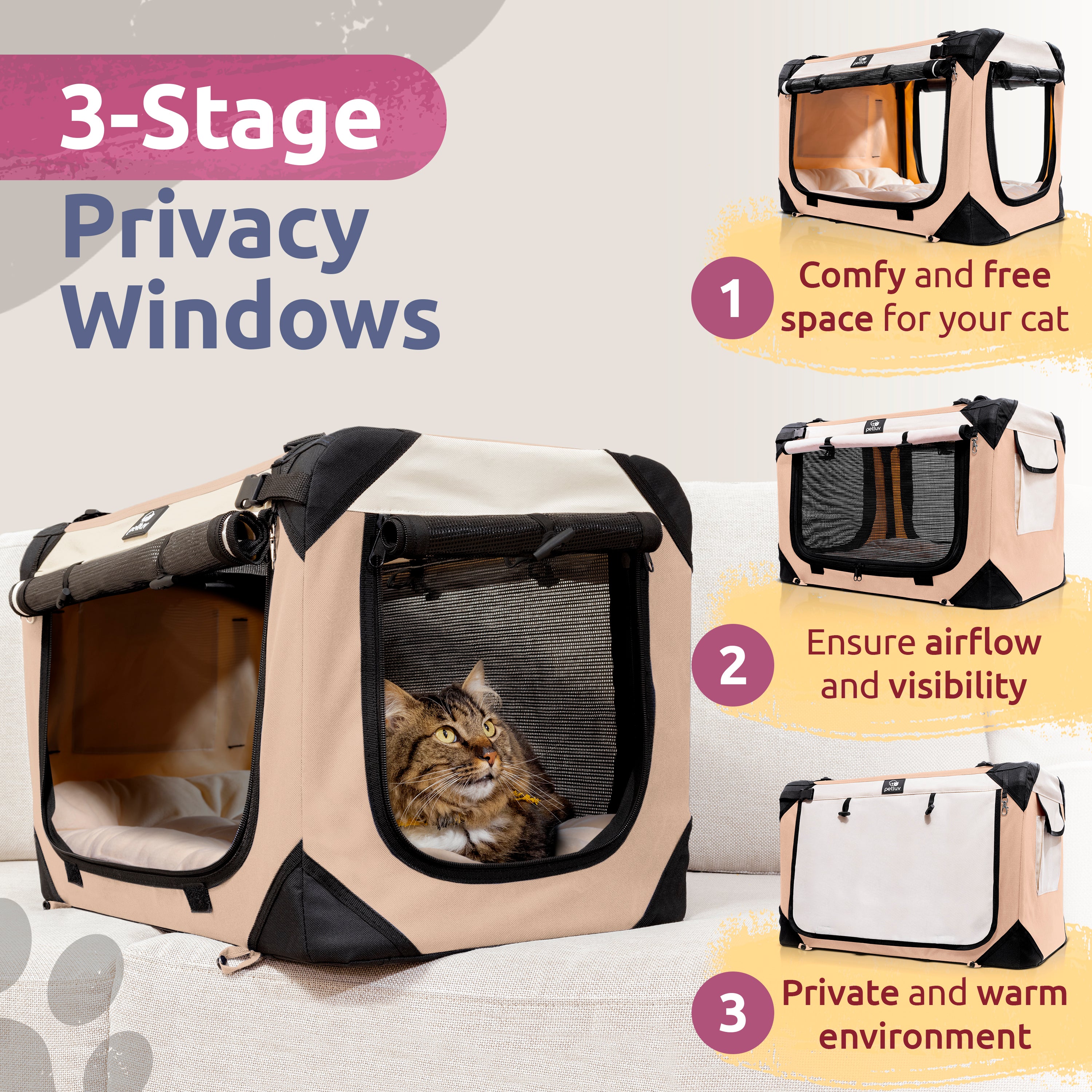 Dog Carriers CshidWorld Collapsible Cat Carrier, Airline TSA
