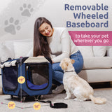 PetLuv Pull-Along Rolling Cat & Dog Carrier & Travel Crate