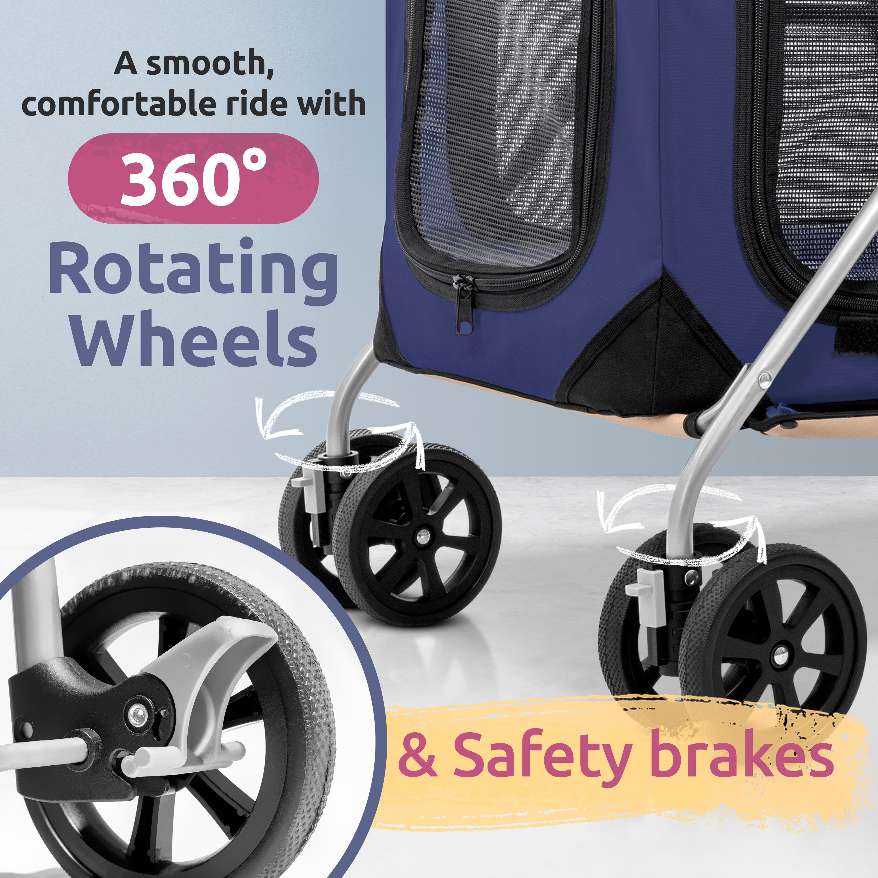 calipari dog stroller Pet Carrier Stroller | Cat Carrier Stroller | Cat Carrier | PetLuv
