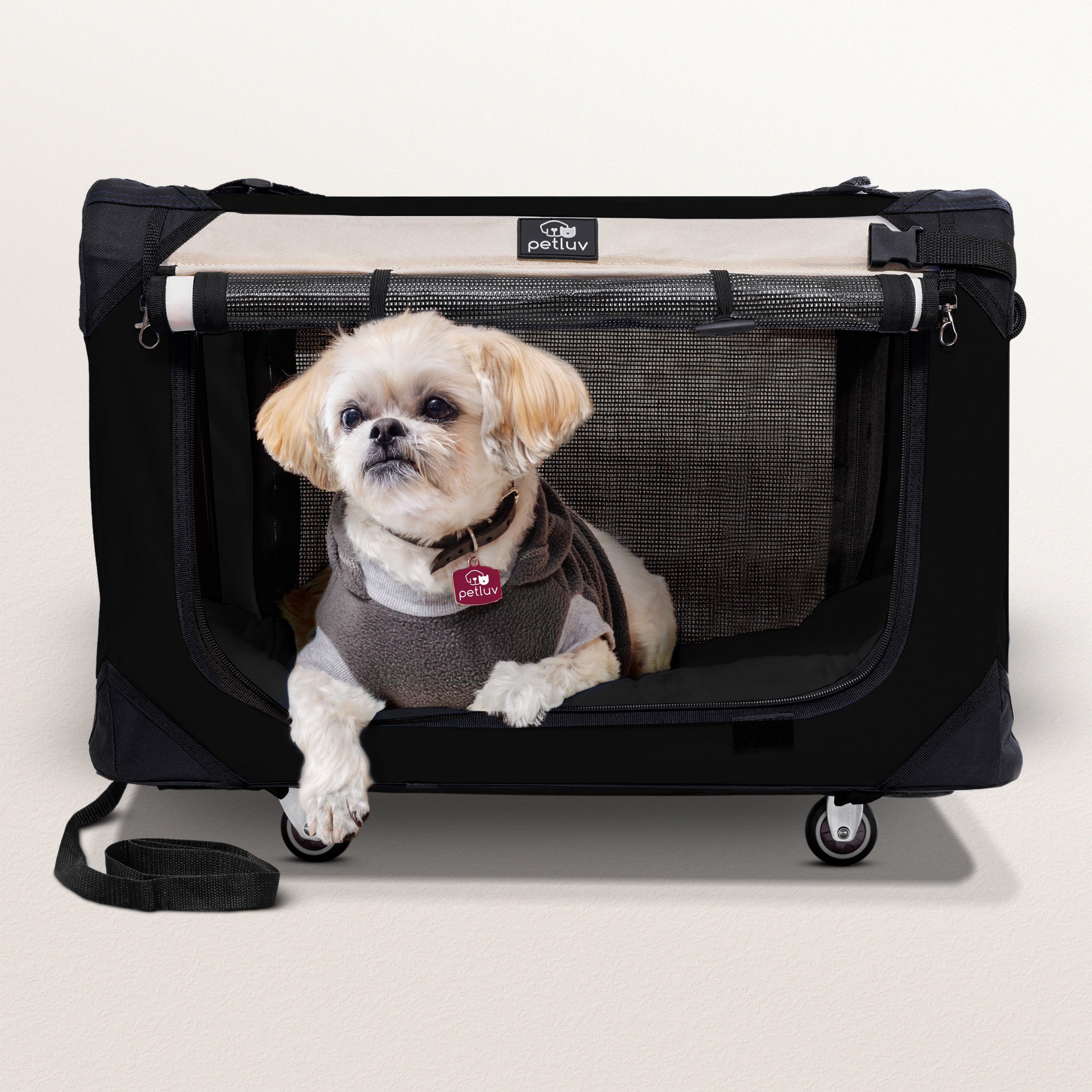 PetLuv Pull-Along Rolling Cat & Dog Carrier & Travel Crate