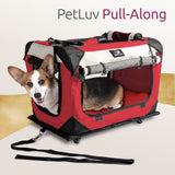 PetLuv Pull-Along Rolling Cat & Dog Carrier & Travel Crate