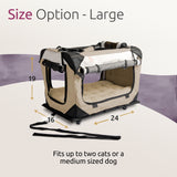 PetLuv Pull-Along Rolling Cat & Dog Carrier & Travel Crate