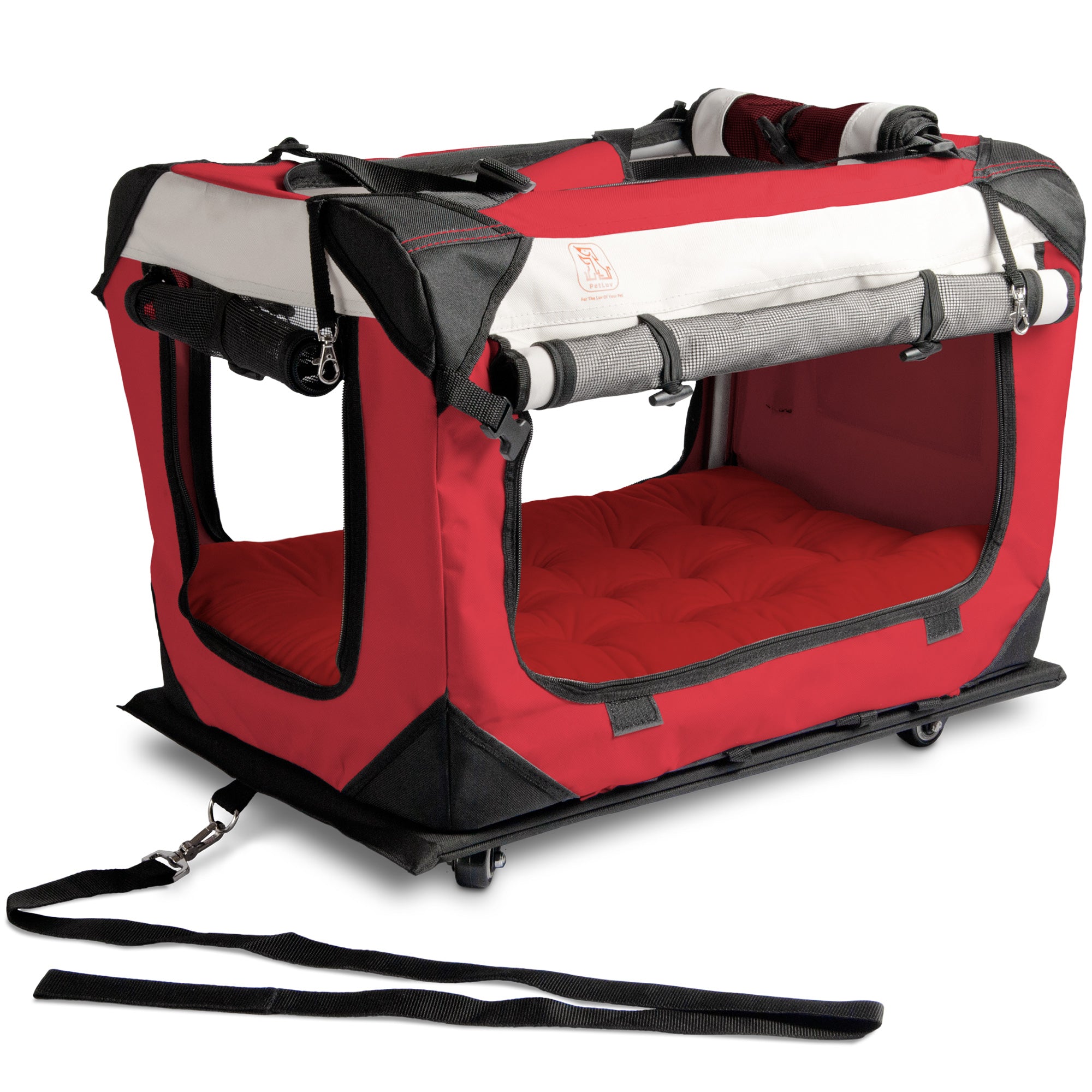 PetLuv Pull-Along Rolling Cat & Dog Carrier & Travel Crate